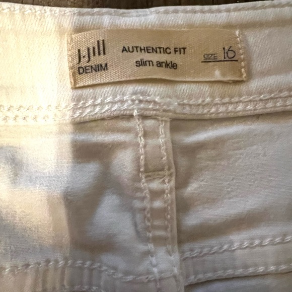 J Jill White Denim Authentic Fit Slim Ankle Jeans Size 16 - Picture 4 of 8